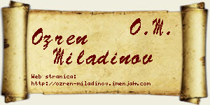 Ozren Miladinov vizit kartica